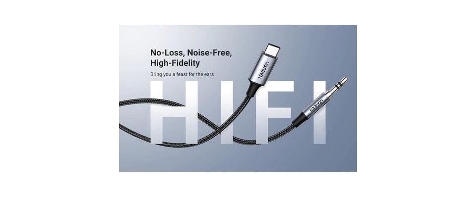 UGREEN 20192 USB-C to 3.5mm Male Audio Cable with Chip 1M Feature 2