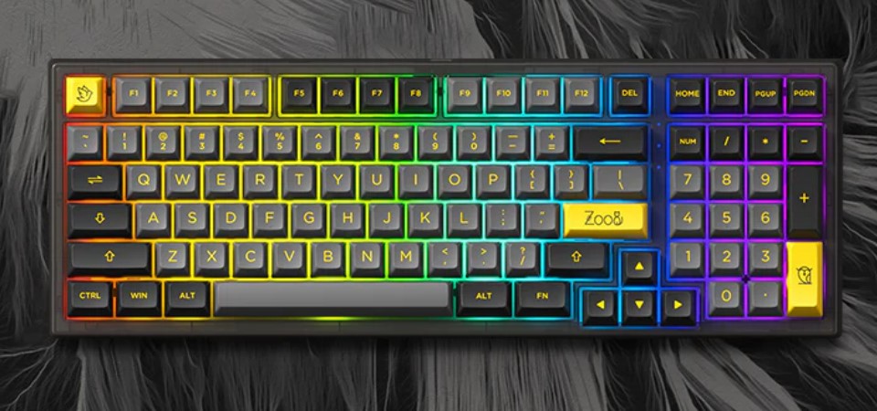 Akko PC98B Plus Black&Gold RGB Hot-Swap CS Crystal Keyboard Feature 1