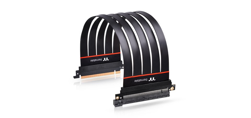 Thermaltake TT Premium PCI-E 4.0 High Speed Flexible Extender Riser Cable 300mm AC-058-CO1OTN-C1 