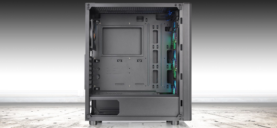 Thermaltake V250 Tempered Glass A-RGB Mid Tower Chassis Black Feature 2