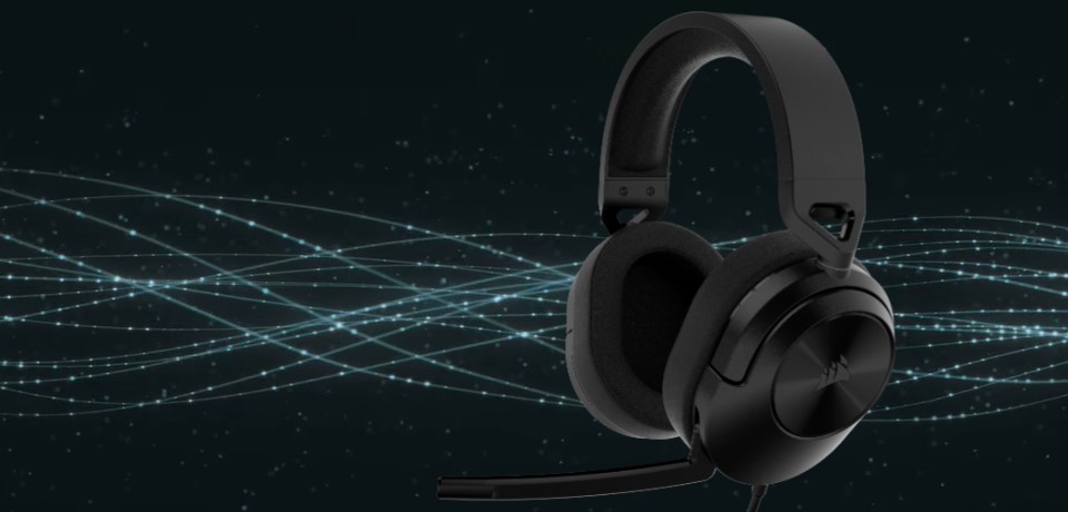 Corsair HS55 STEREO Wired Gaming Headset - Carbon Feature 2