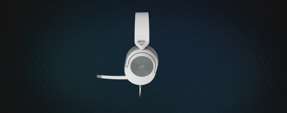 Corsair HS55 STEREO Wired Gaming Headset - White Feature 3
