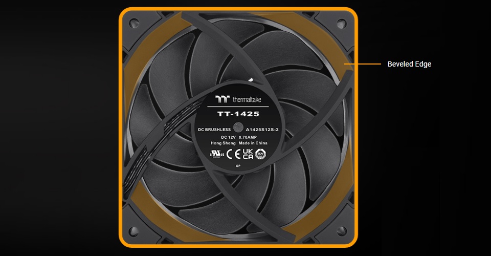 Thermaltake TOUGHFAN 14 Pro PWM High Static Pressure Black Cooling Fan - 2 Pack Feature 5