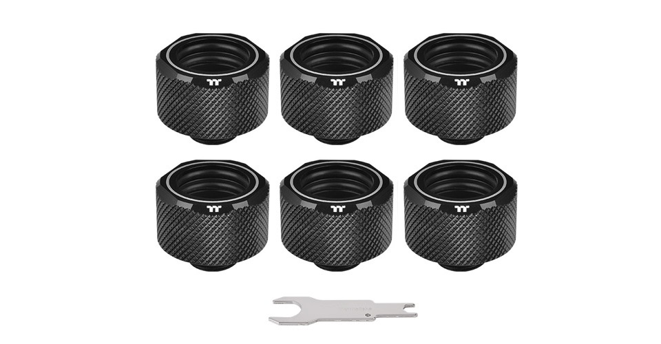 Thermaltake Pacific C-PRO PETG 16mm Fitting Black 6 Pack Feature 1