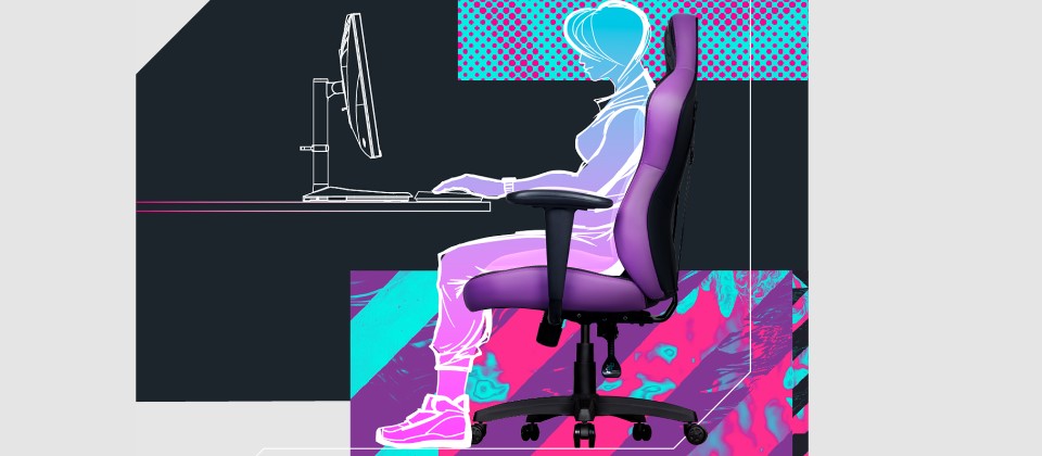 Cooler Master Calibre E1 Gaming Chair - Purple Feature 1