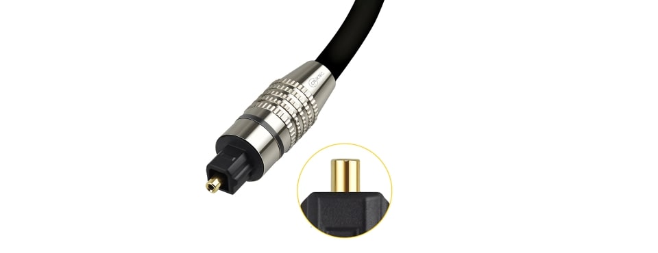 Cruxtec AFO-05-BK Toslink Fibre Optical Digital Audio Cables 5m Feature 2