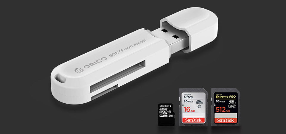 Orico CRS21 USB 3.0 SD/Micro SD Card Reader - Black Feature 1