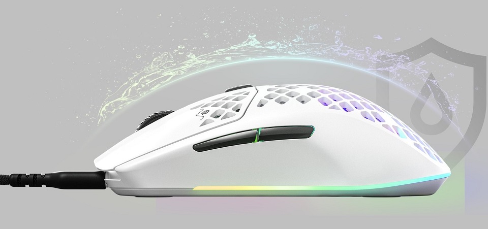 SteelSeries Aerox 3 Wired Gaming Mouse - Snow Feature 3