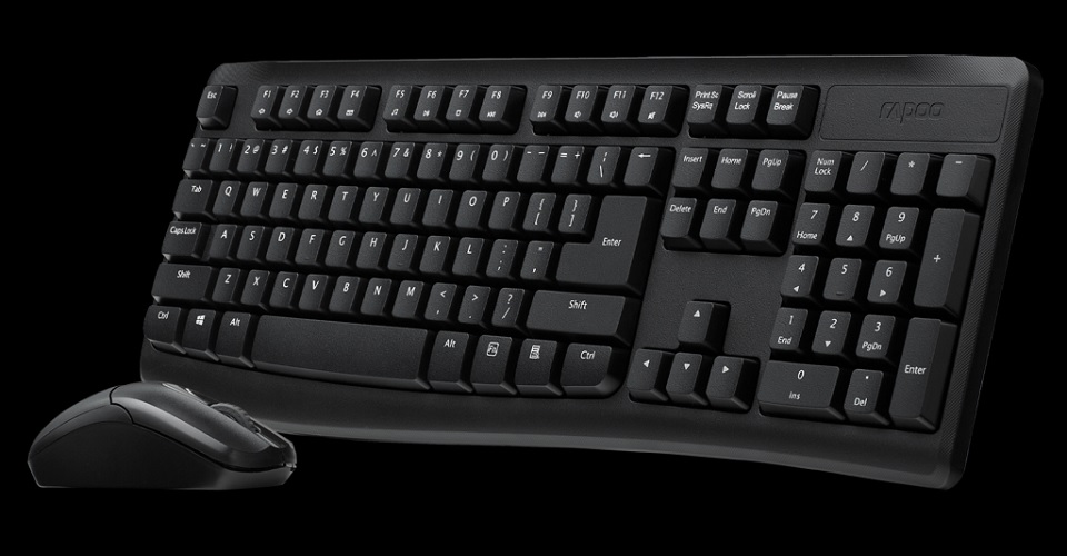 Rapoo X1800 Pro 2.4GHz Wireless Optical Keyboard & Mouse Combo - Black Feature 2